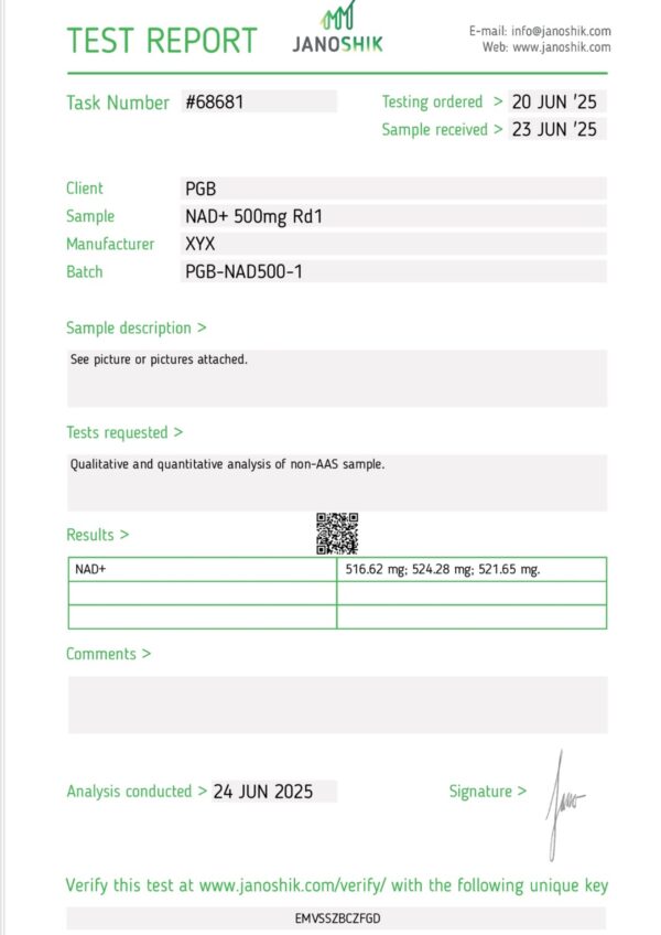 NAD+ 500mg PH balanced - Image 2