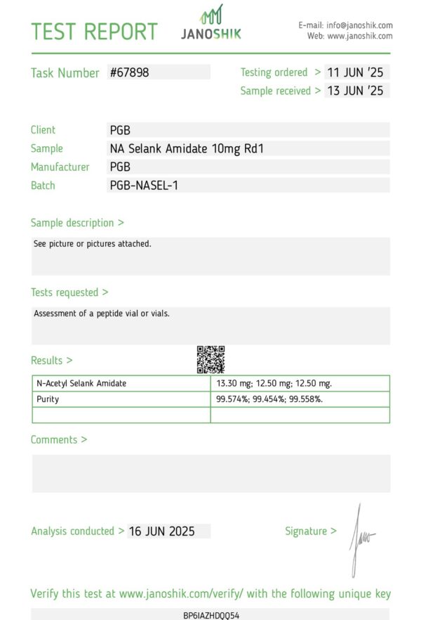 NA Selank Amidate 10mg - Image 2