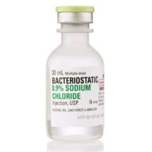 Bacteriostatic Sodium Chloride 0.9% Injection 30 mL
