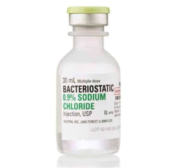 Bacteriostatic Sodium Chloride 0.9% Injection 30 mL